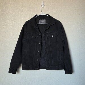 Brooklyn Cloth Denim Jacket Small Trucker Black Jean Jacket